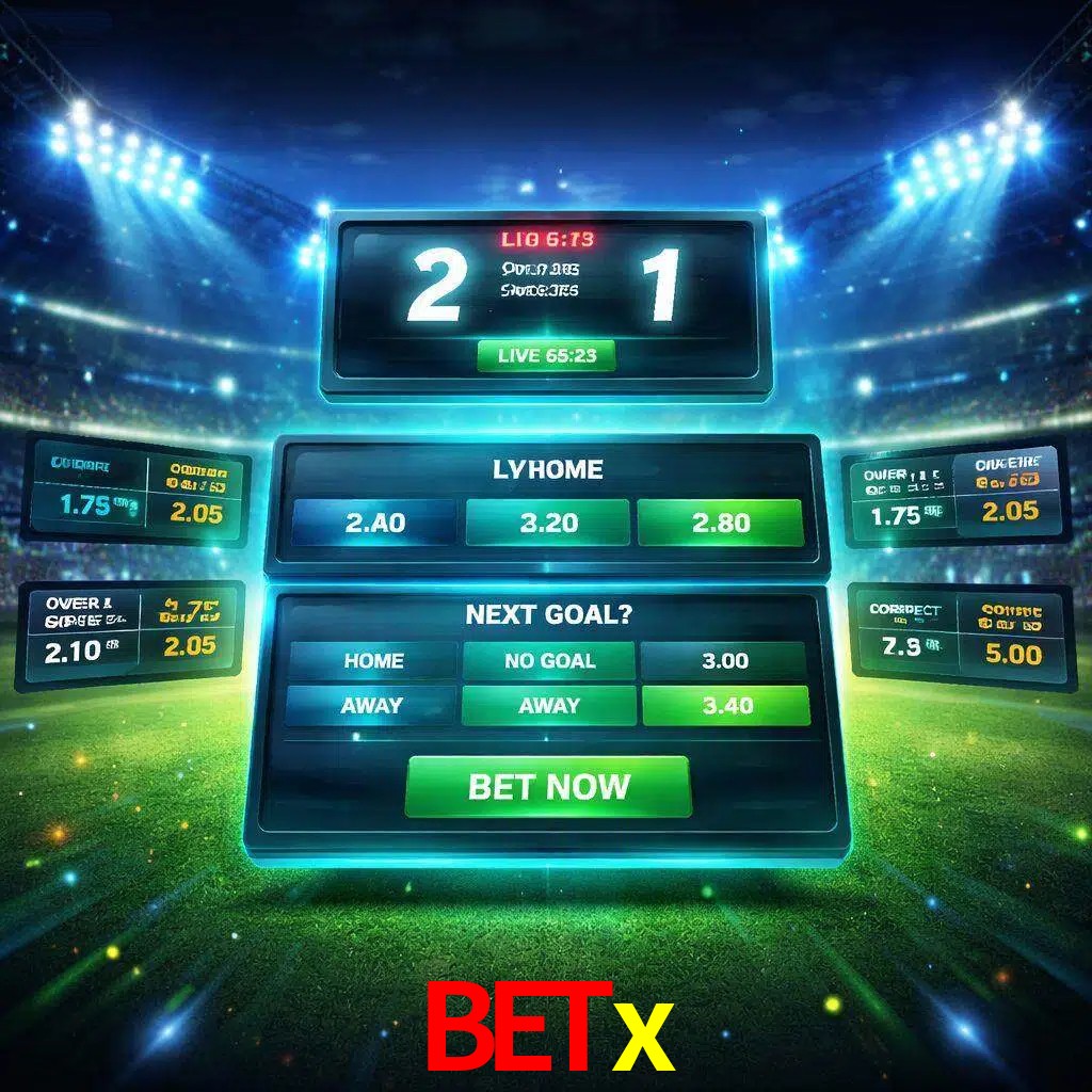 Vista de apuestas en vivo Betx durante un partido en curso